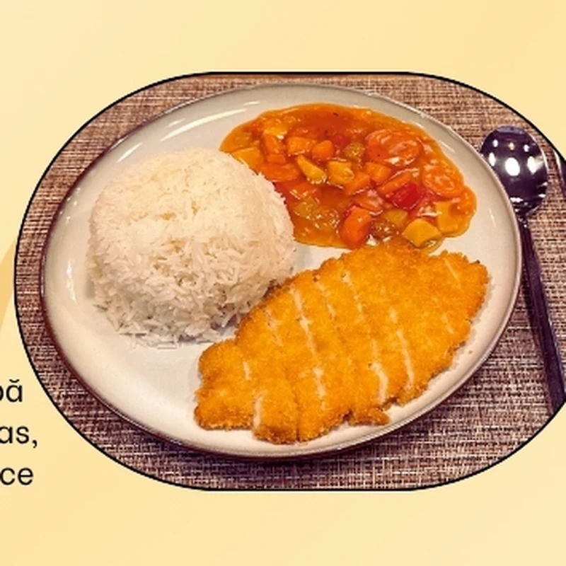 Pui crispy în sos dulce acrișor