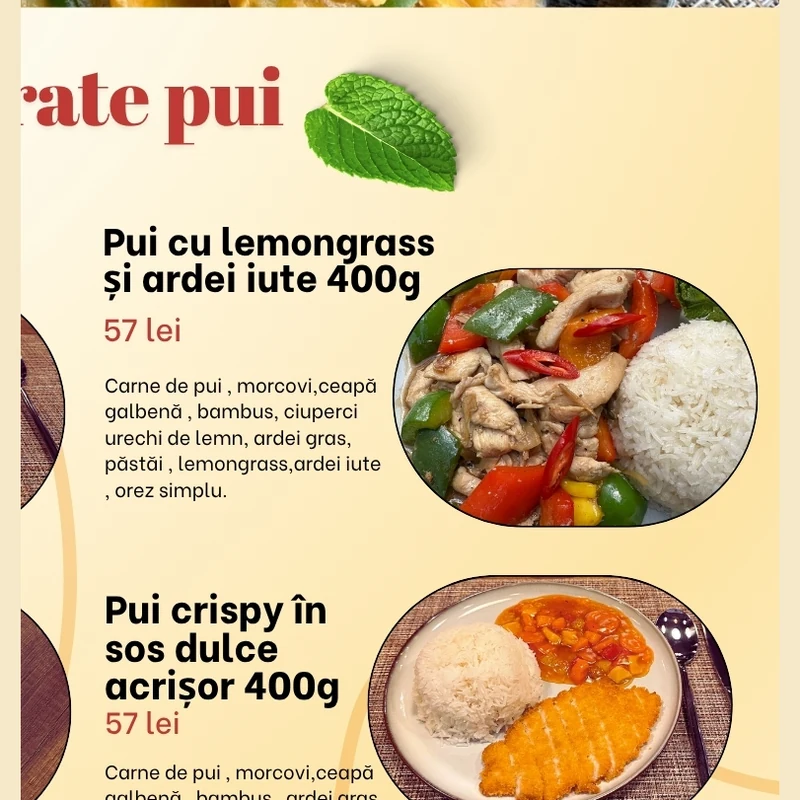 Pui cu lemongrass și ardei iute