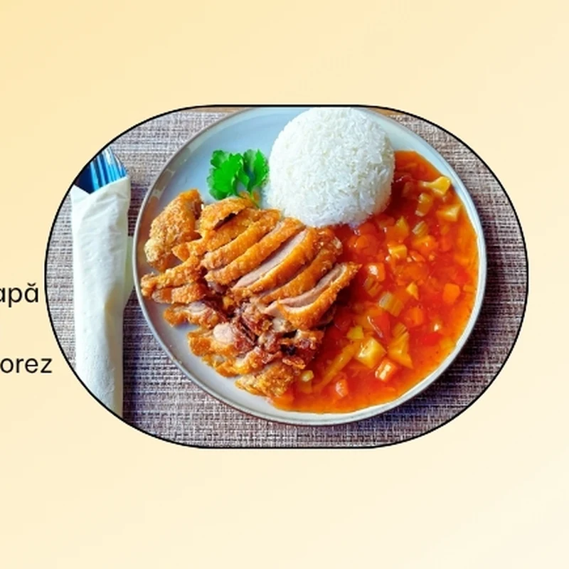 Rață în sos dulce acrișor