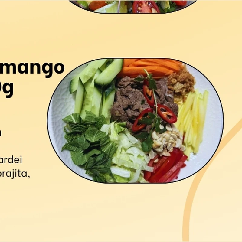 Salată cu mango și vită