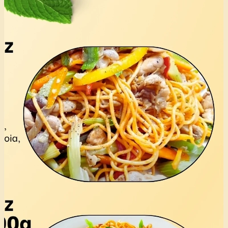 Tăiței din orez cu pui