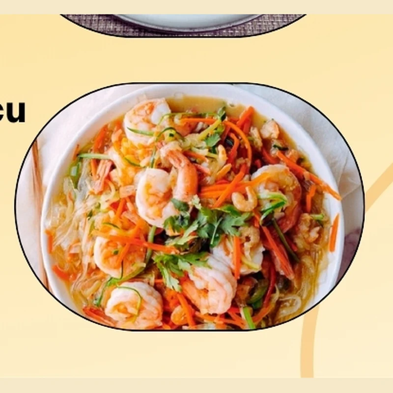 Tăiței transparenți cu creveți