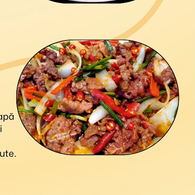 Vită picantă la wok