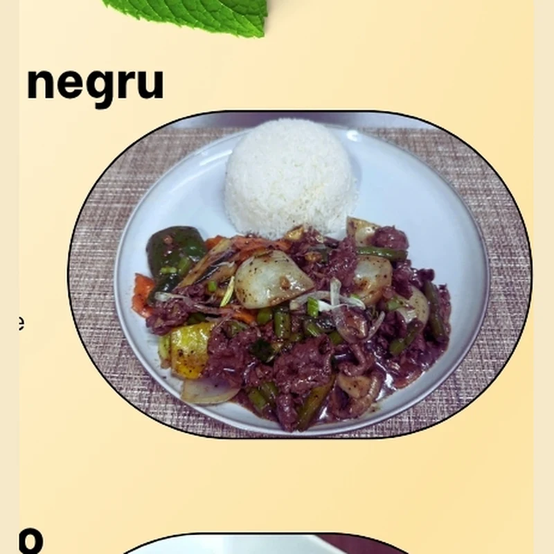 Vită cu piper negru la wok